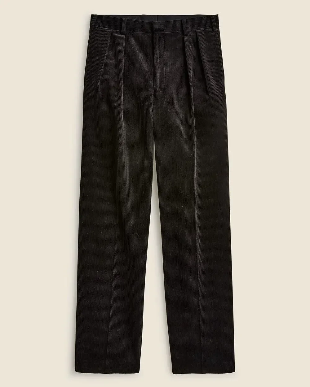 NWT J Crew Relaxed-fit Double-pleated Trouser Italian Corduroy Black Size 34/32
